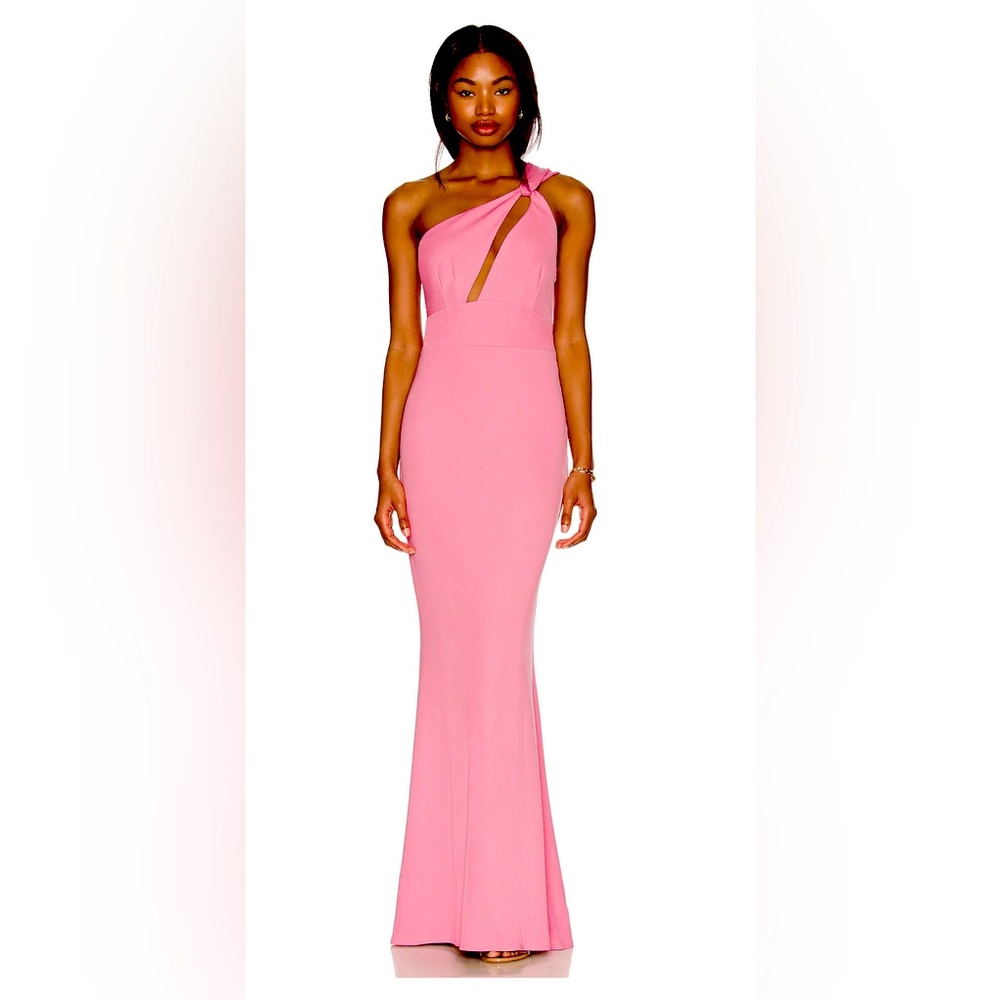 Katie May Edgy Gown in Bubblegum pink (originally from Revolve)